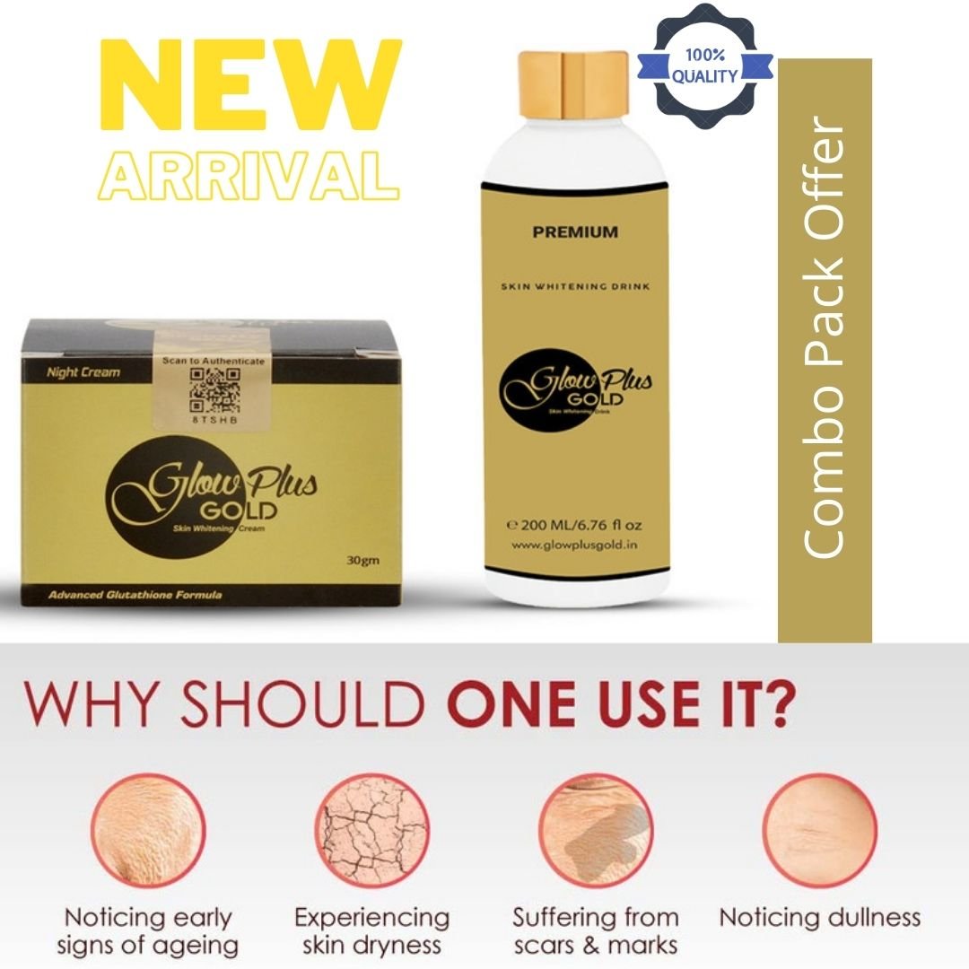 Glow plus gold skin whitening drink