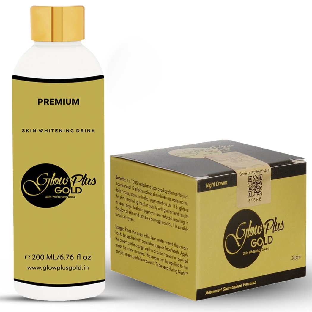 Glow plus gold skin whitening drink