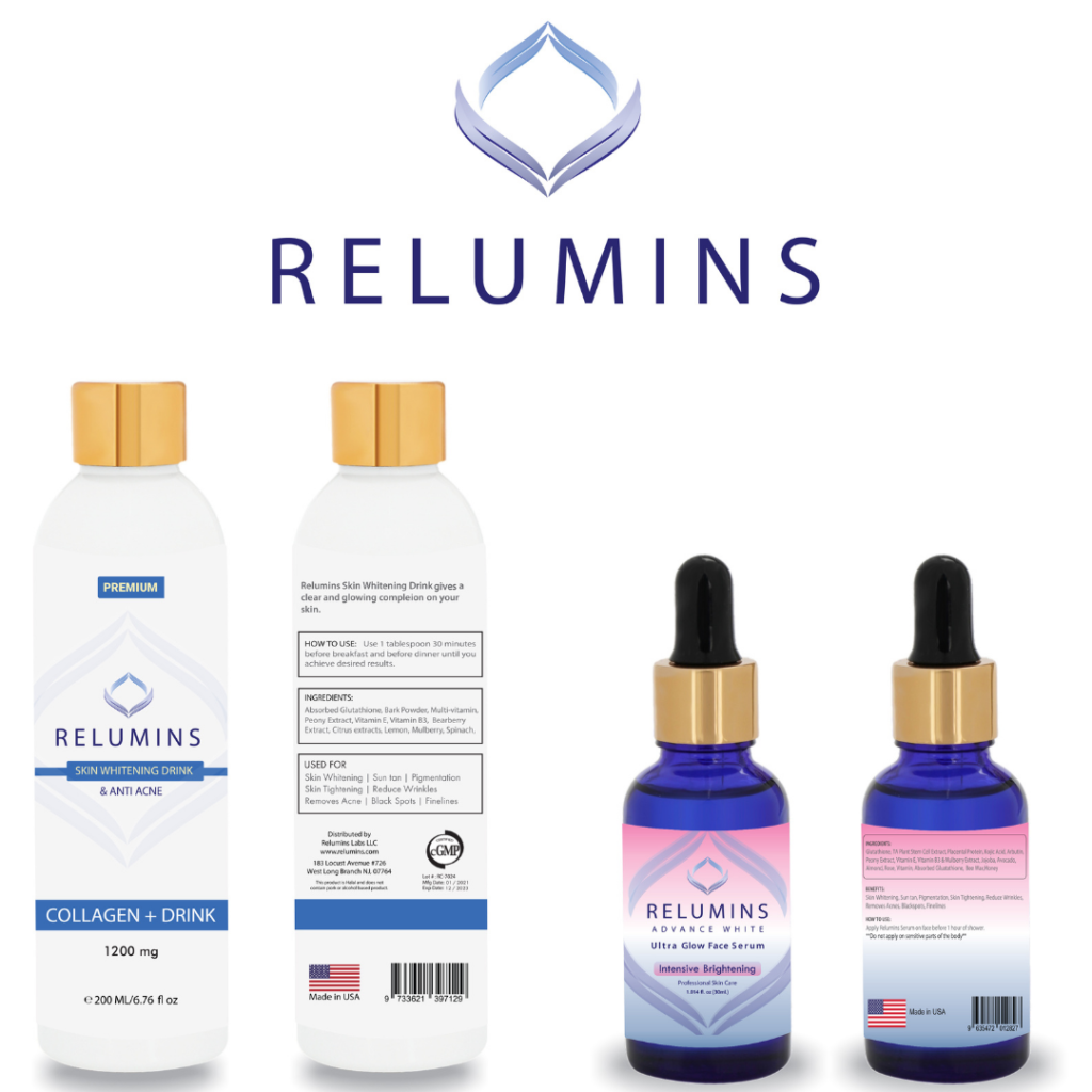 relumins glutathione serum and drink